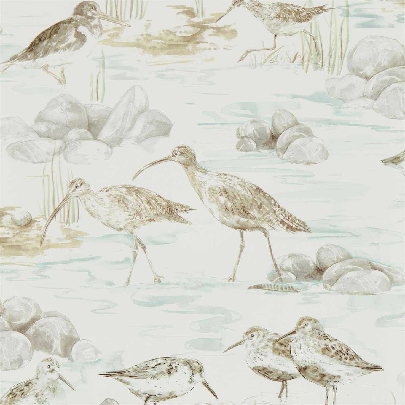 Estuary Birds Wallpaper by Sanderson