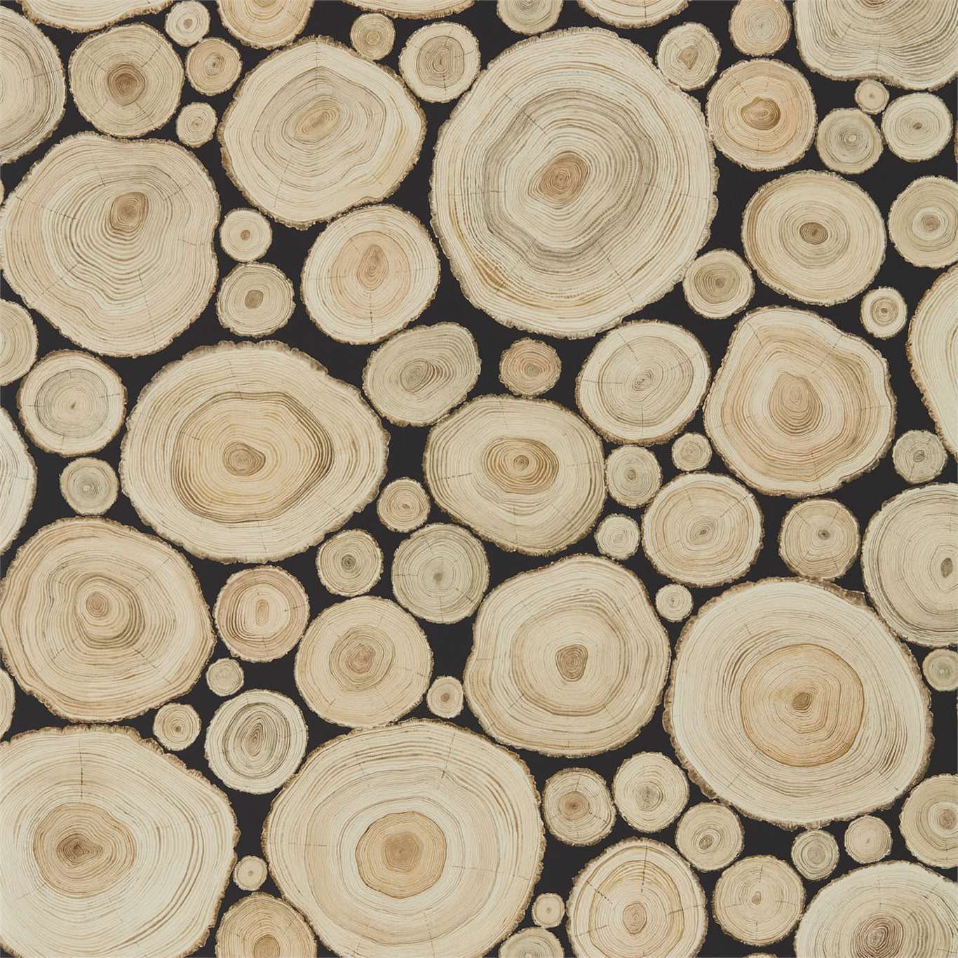 Alnwick Logs Wallpaper by Sanderson