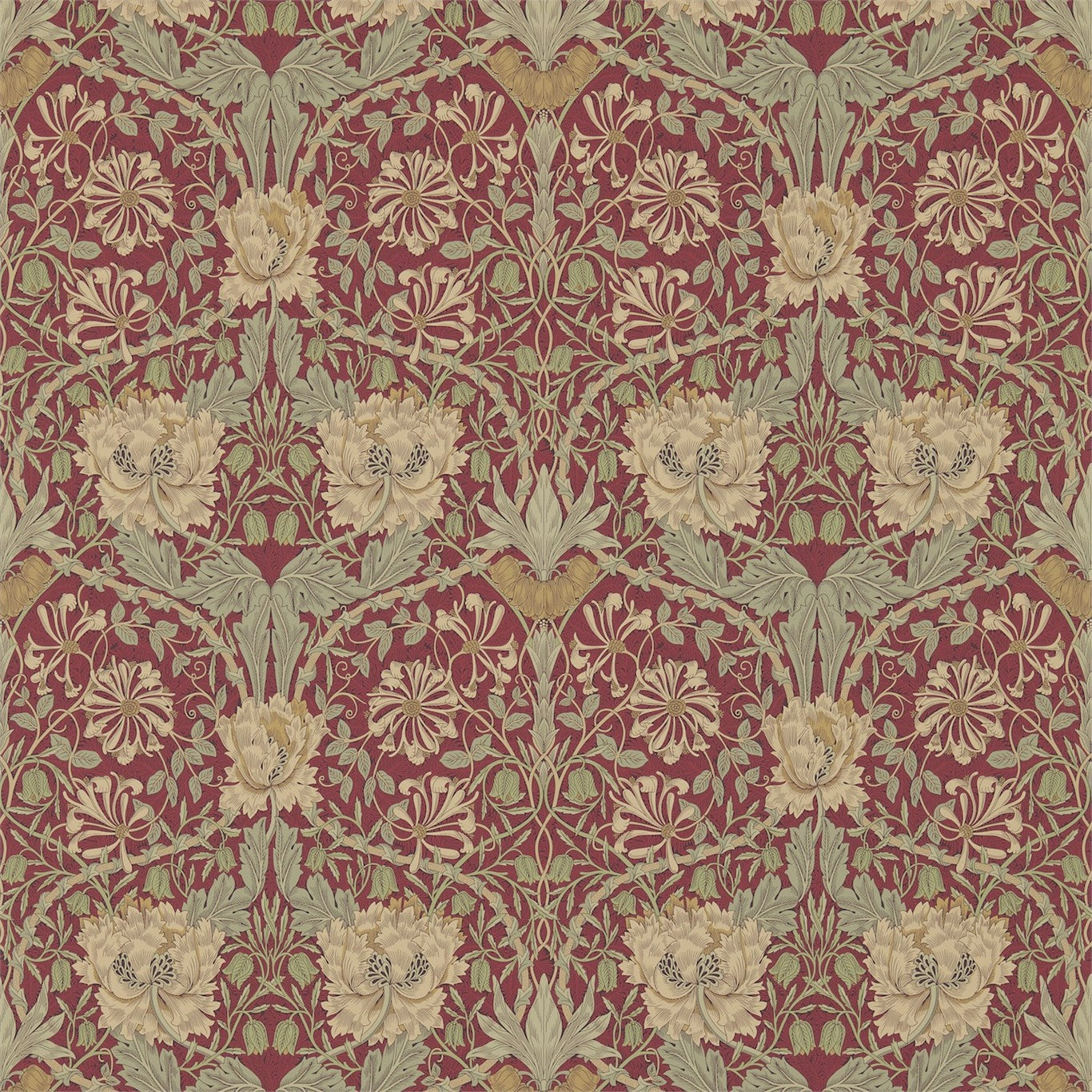 Honeysuckle & Tulip Wallpaper by Morris & Co