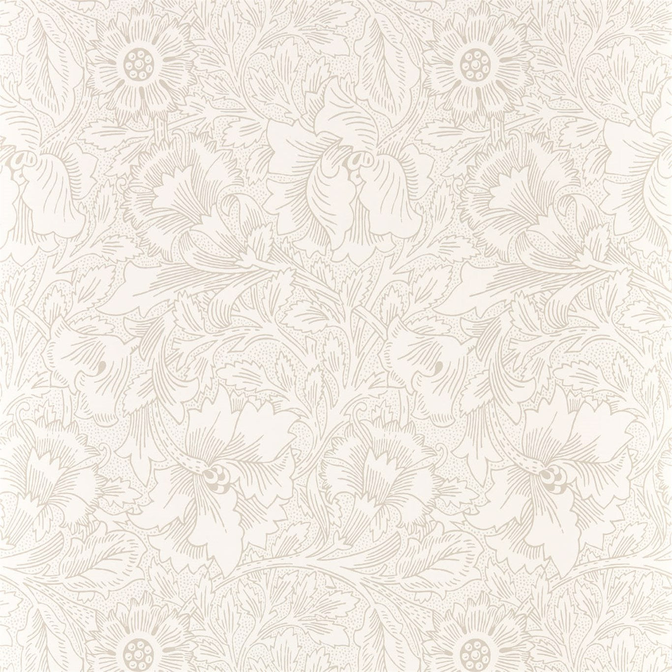 Pure Poppy Wallpaper by Morris & Co