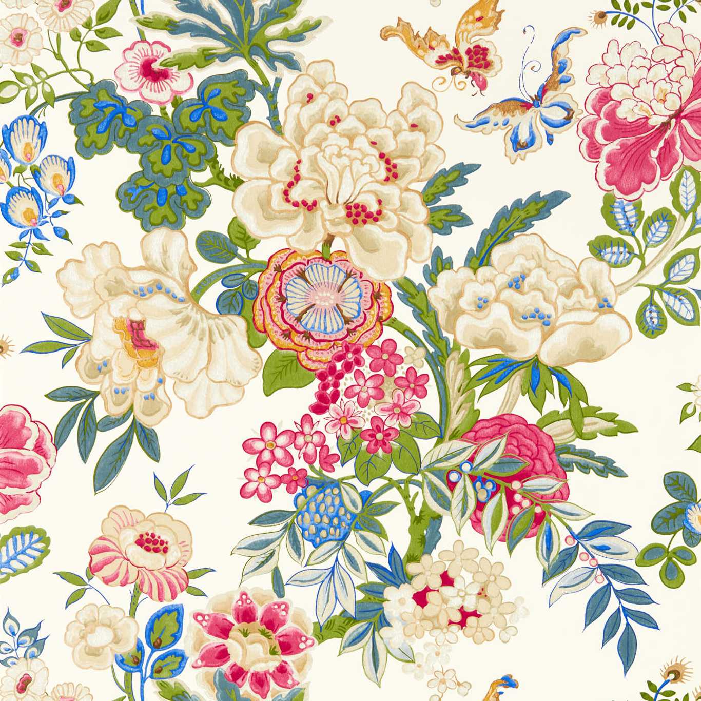 Emperor Peony Wallpaper Wallpaper by Sanderson