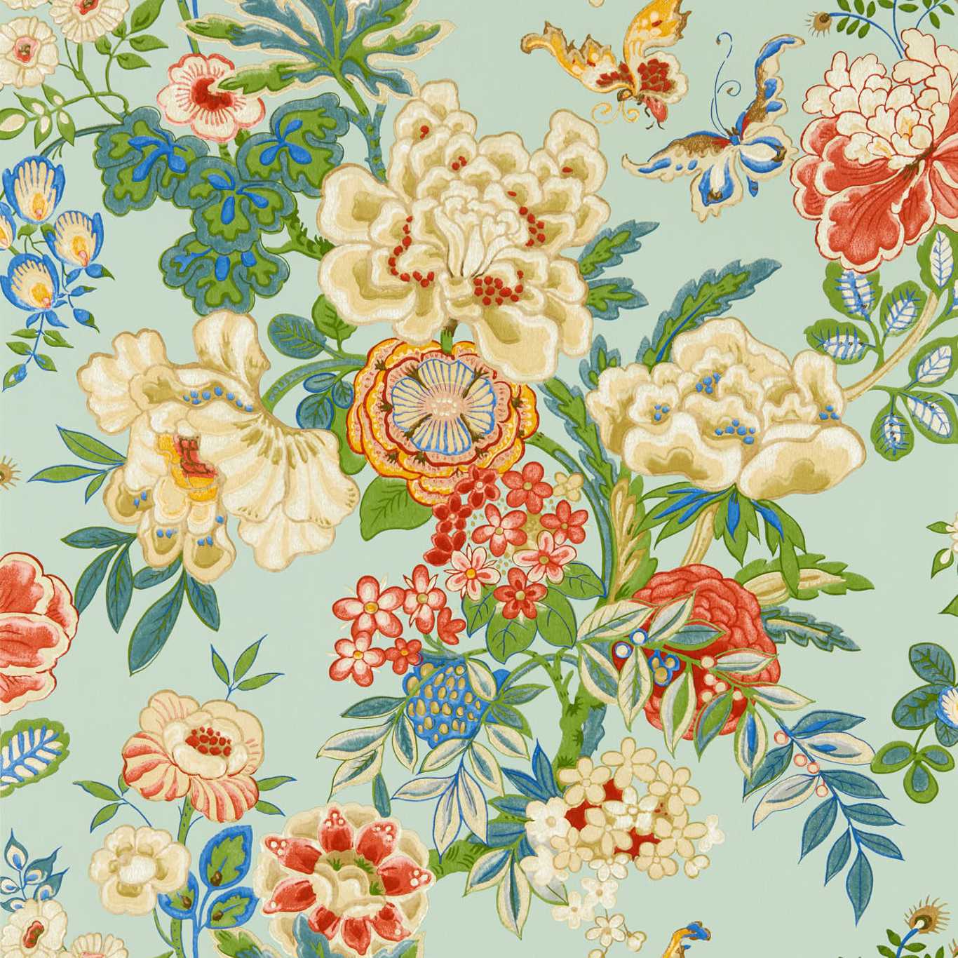 Emperor Peony Wallpaper Wallpaper by Sanderson