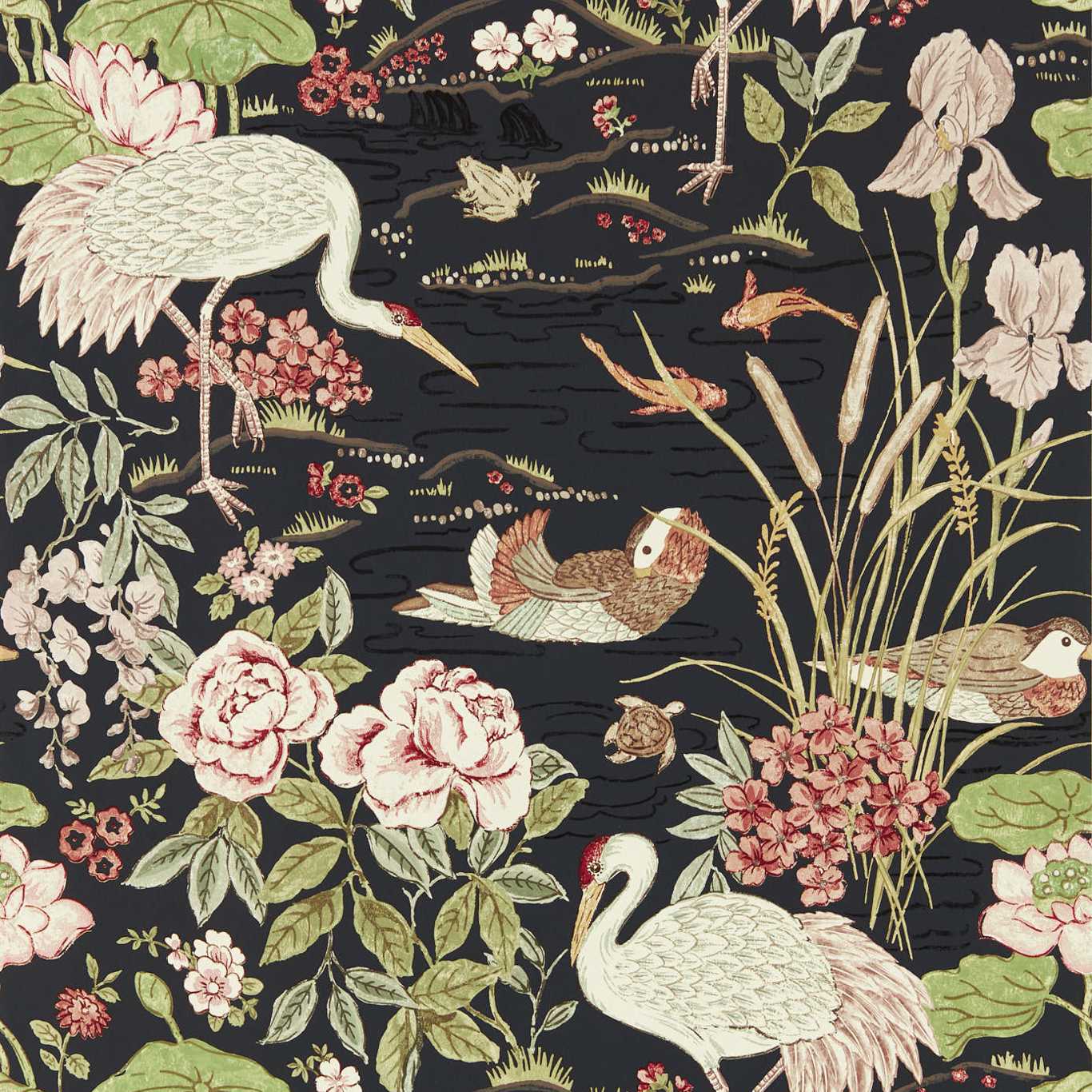 Crane & Frog Wallpaper Wallpaper by Sanderson