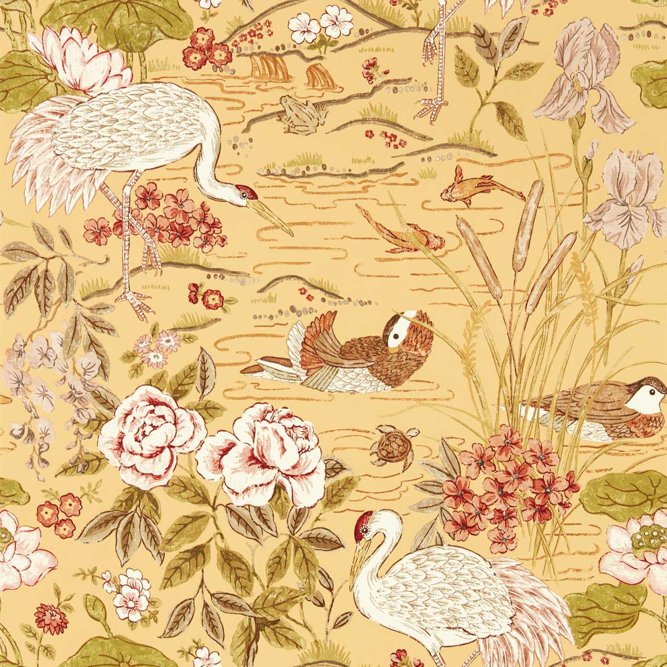 Crane & Frog Wallpaper Wallpaper by Sanderson
