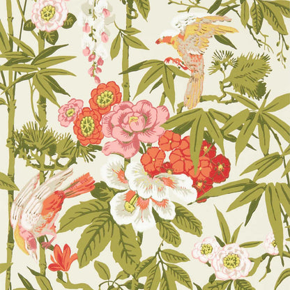Bamboo & Birds Wallpaper Wallpaper by Sanderson