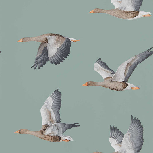 Elysian Geese (wallpaper) Wallpaper by Sanderson