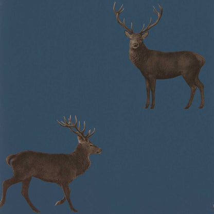 Evesham Deer (wallpaper) Wallpaper by Sanderson