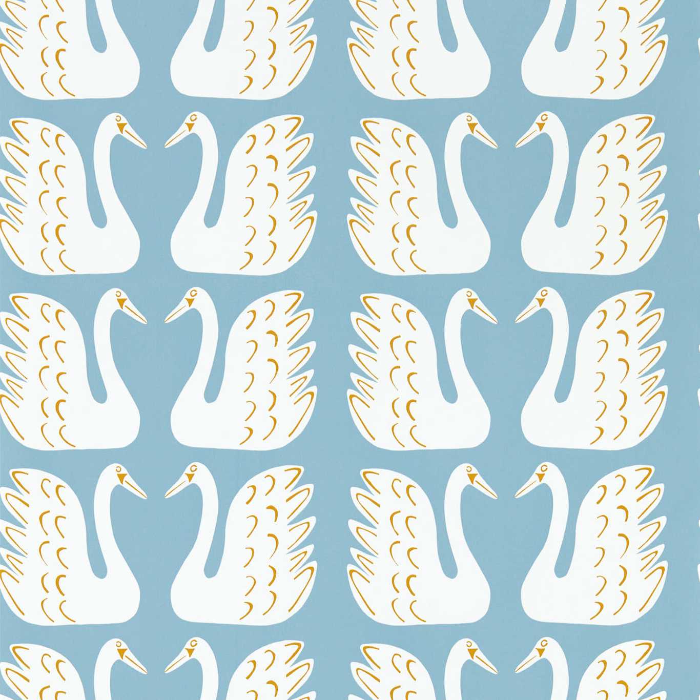 Swim Swam Swan Wallpaper by Scion