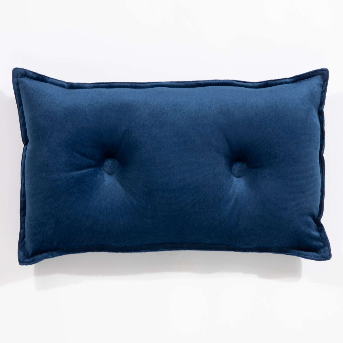 Exmoor Rectangular 2 Buttons Velvet 30x50cm Navy Cushion