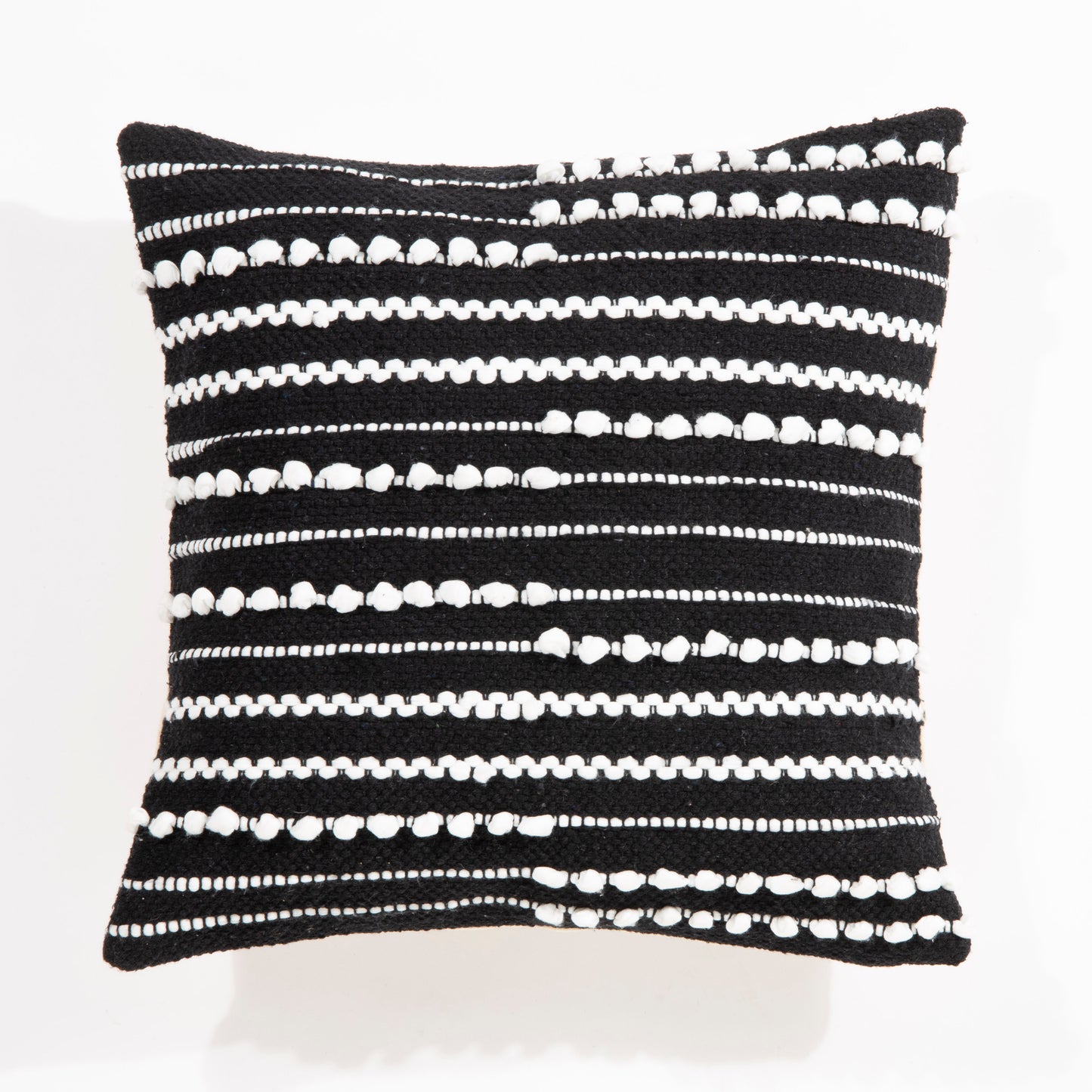 Sutton Square Lines & Bobbles Cushion 45x45cm Black Cushion