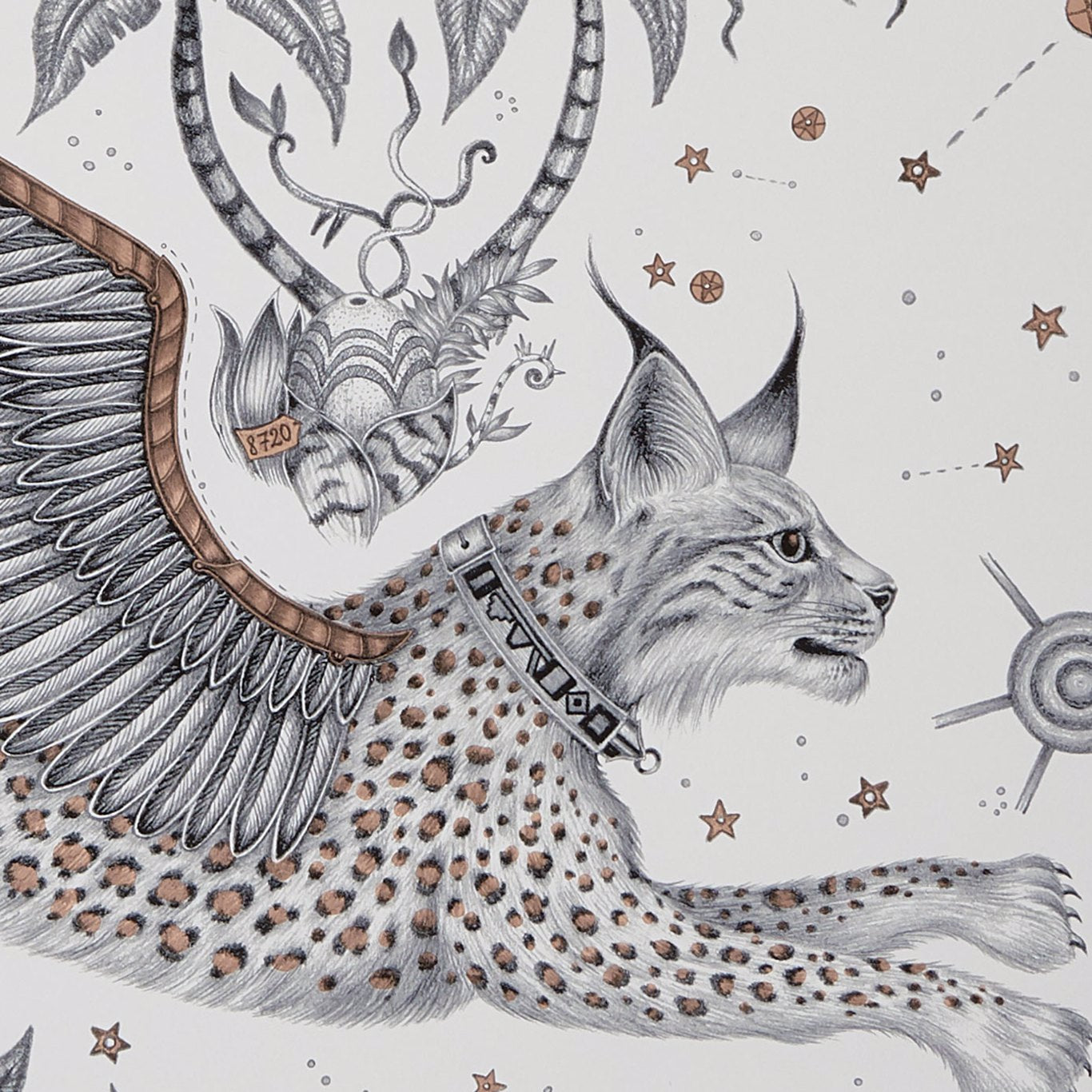Lynx Wallpaper by Emma Shipley