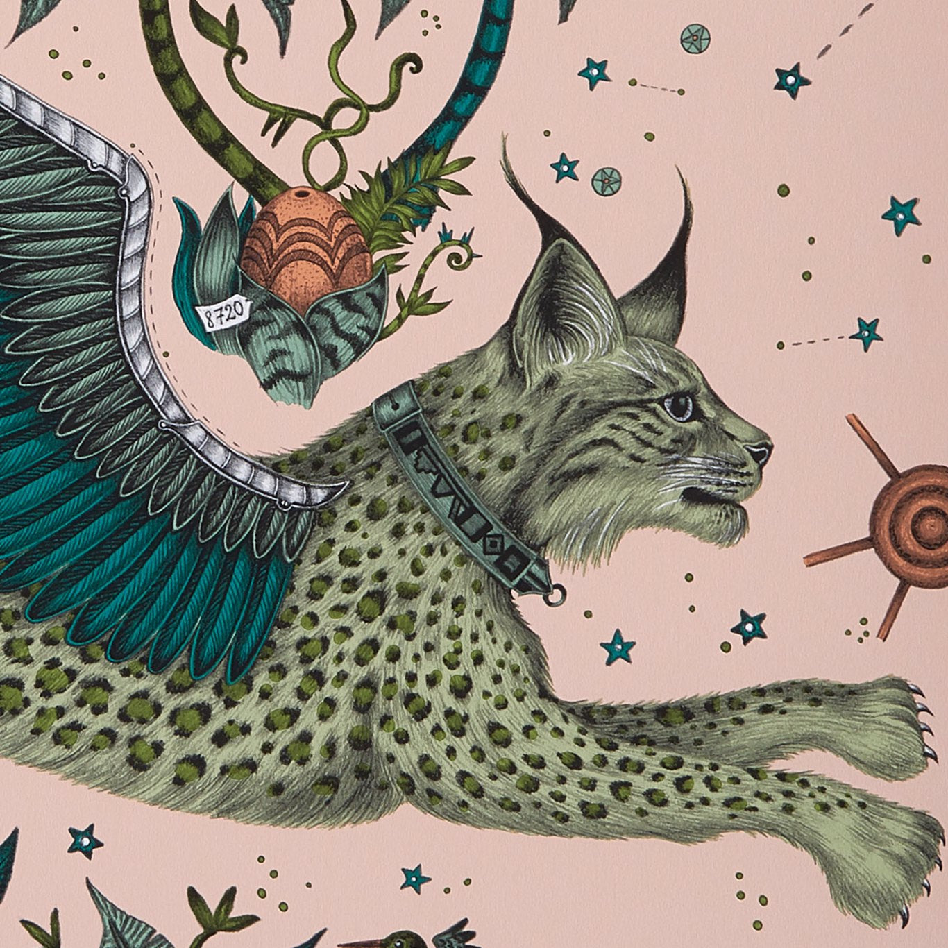Lynx Wallpaper by Emma Shipley