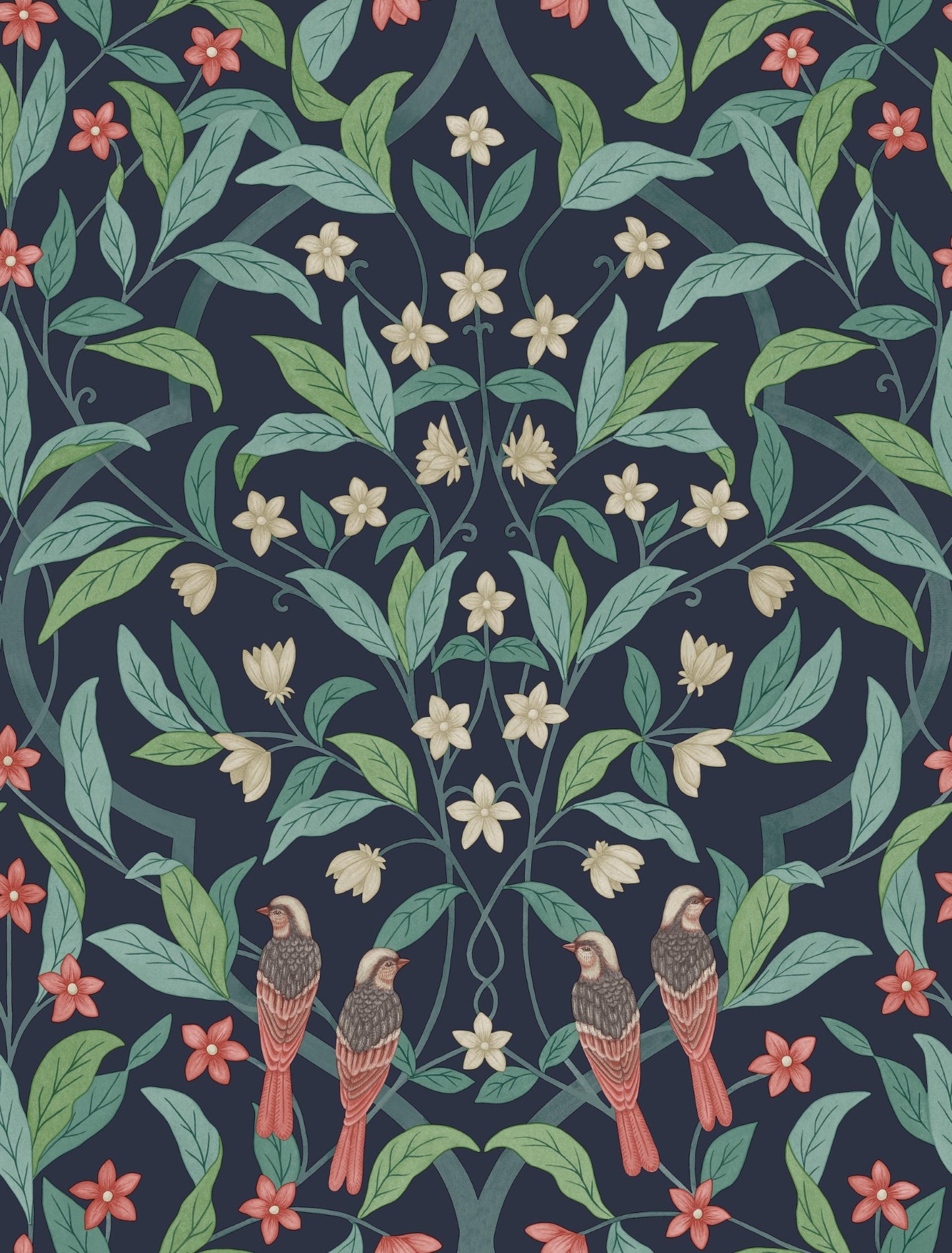 Cole & Son Jasmine & Serin Symphony Wallpaper