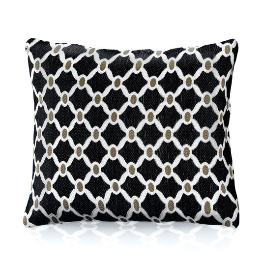 Black Berkle Chenille Cushion Covers