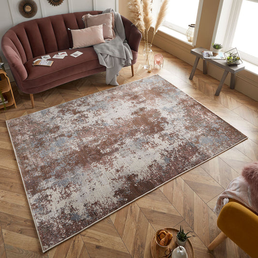 Astro 5090 S Distressed Rug - Pink/Grey/Cream