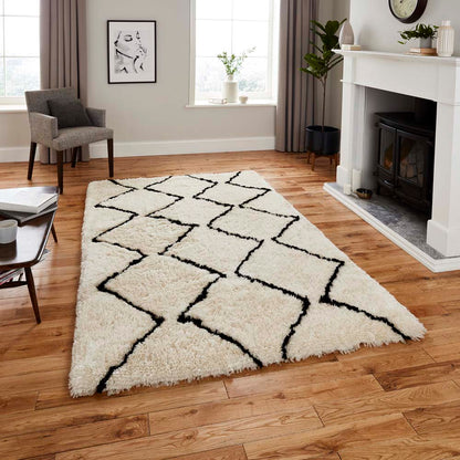 Morocco 3742 Ivory/Black Rug