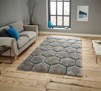 Noble House NH30782 Grey/Blue Rug