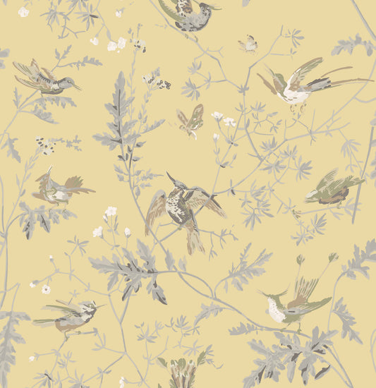 Hummingbirds Fabric F111/1001 By Cole & Son