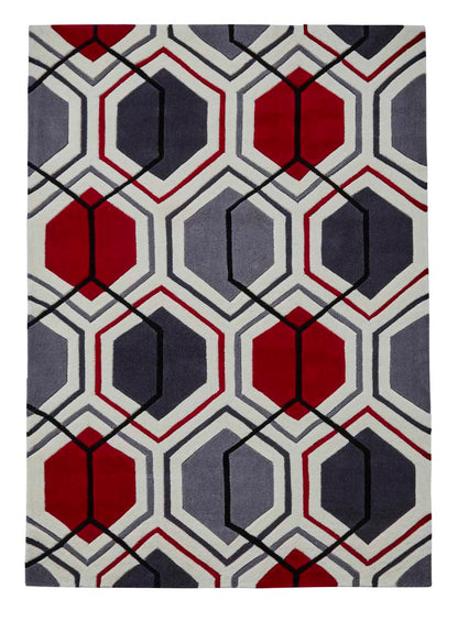 Hong Kong 7526 Cream/Red Rug