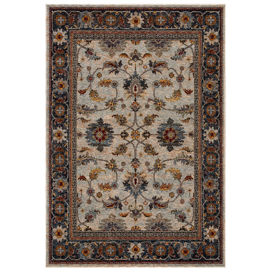 Sarouk 53 X Traditional Rug - Red/Blue/Cream