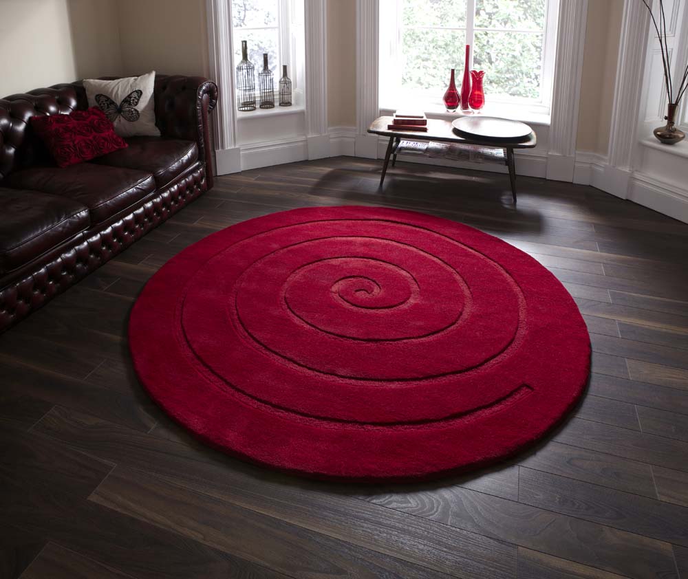 Spiral Red Rug