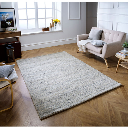 Vista Cream Plain Rug - Cream