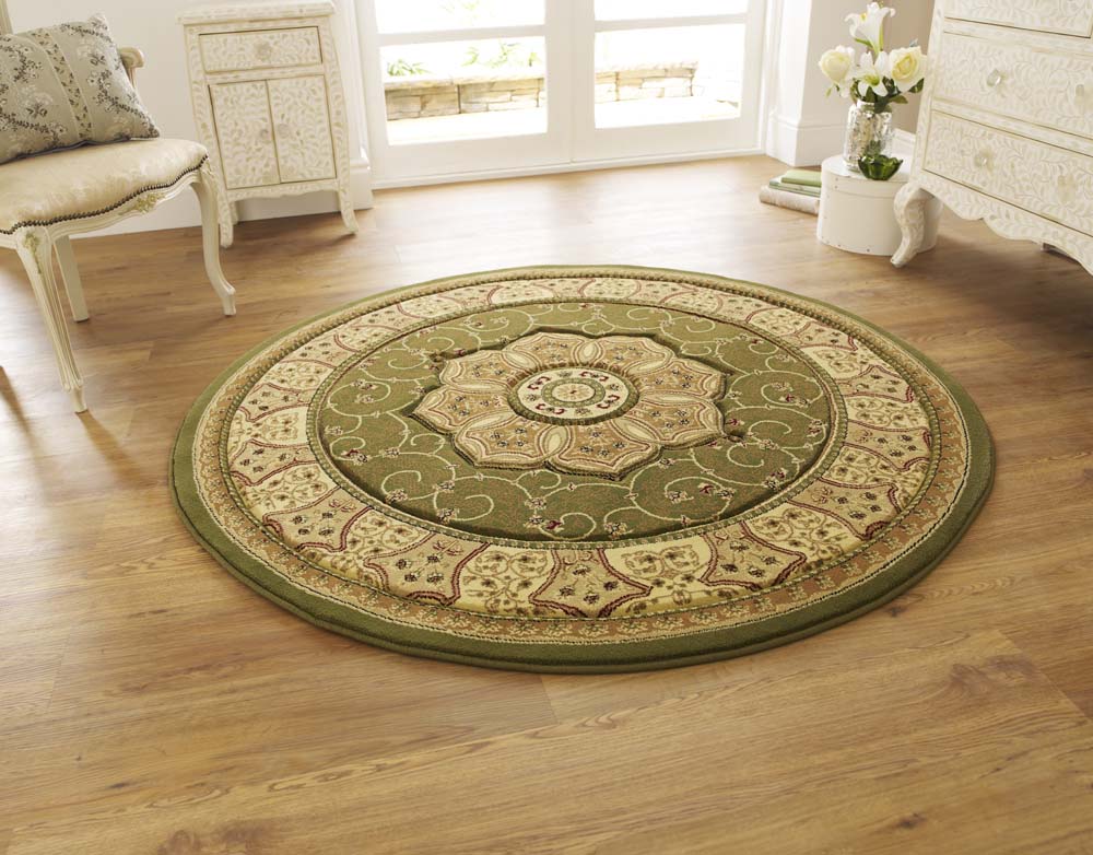 Heritage 4400 Green Circle Rug