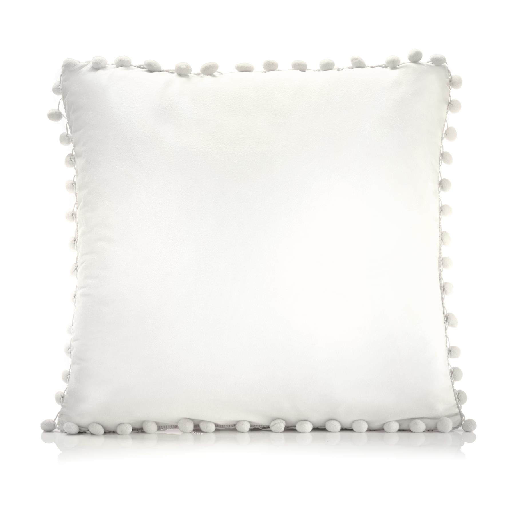 Cream Pom Pom Cushion Covers