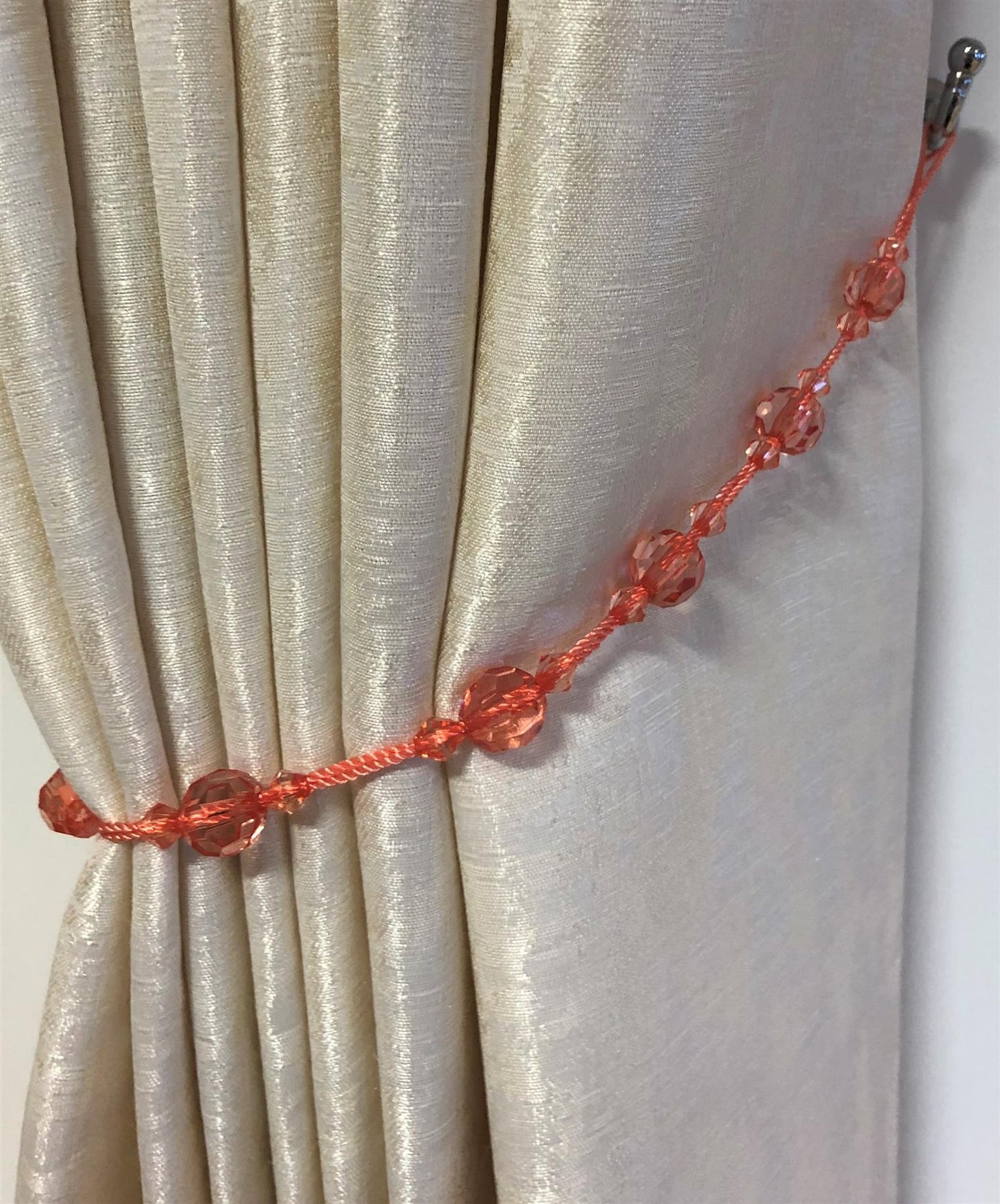 Topaz Red Twinkle Curtain Tie Backs - Pair