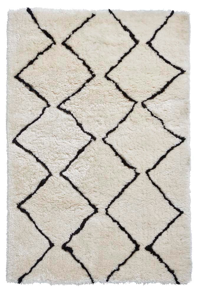 Morocco 3742 Ivory/Black Rug