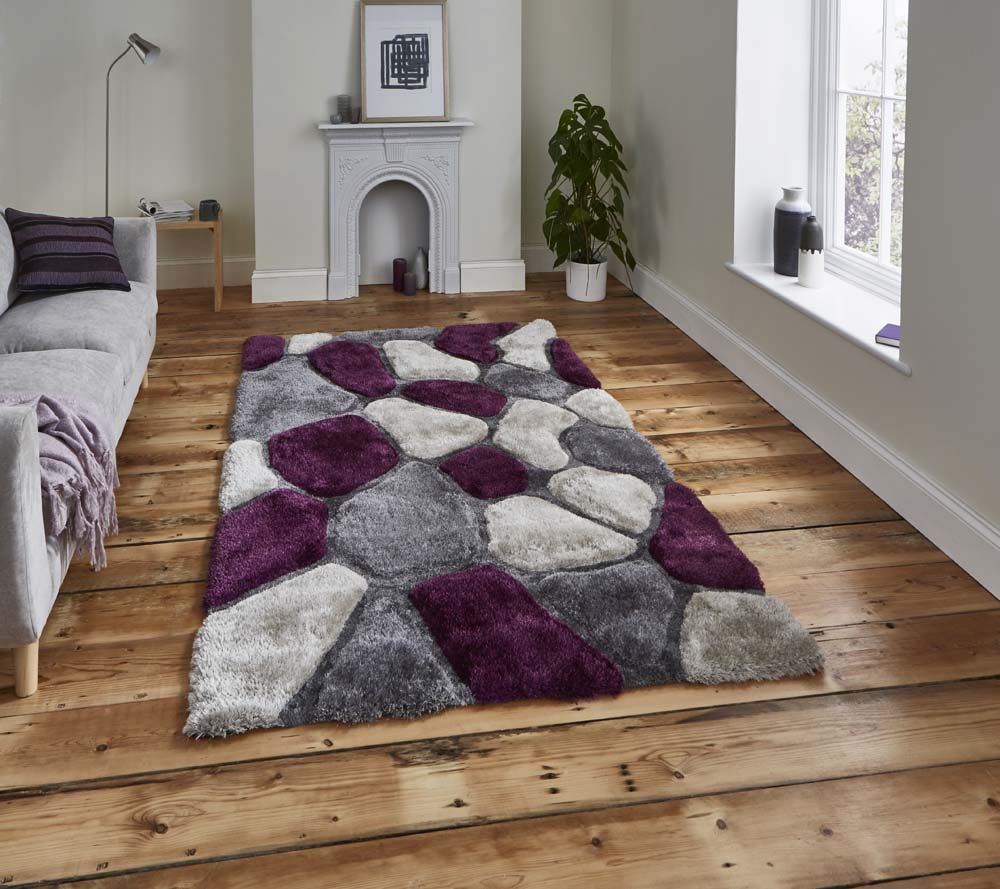 Noble House NH5858 Grey/Purple Rug