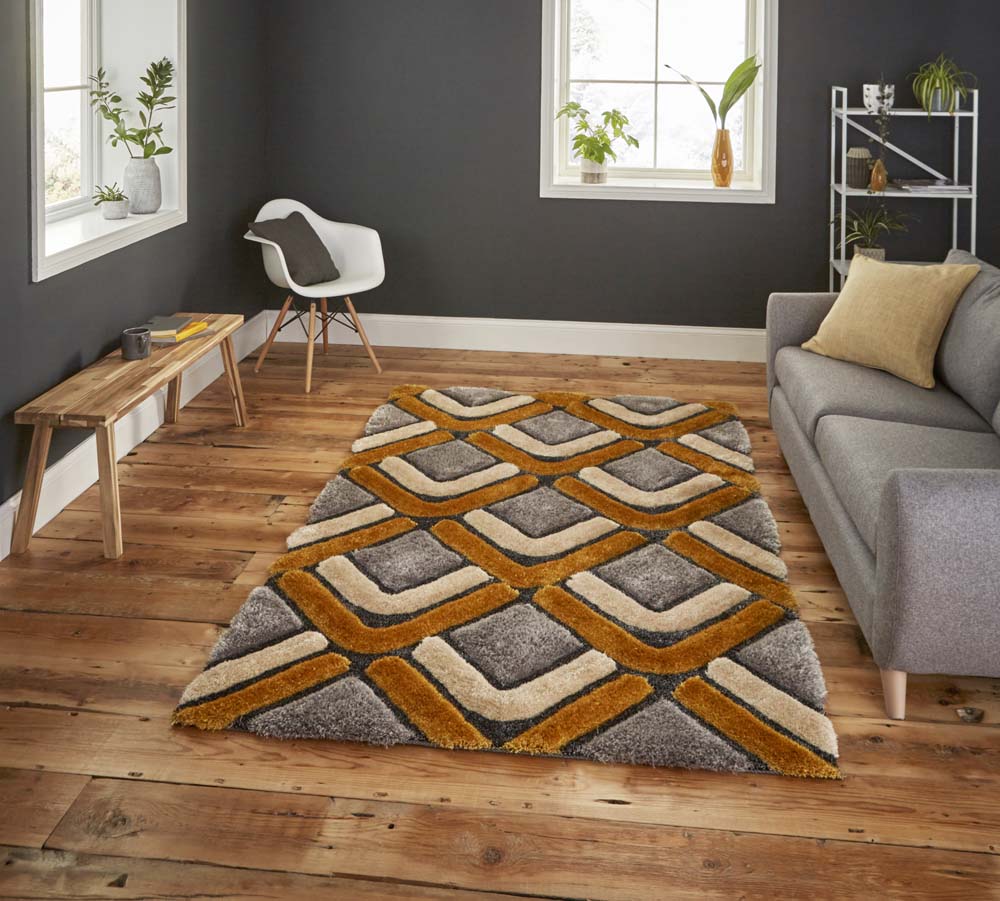 Noble House NH8199 Grey/Yellow Rug