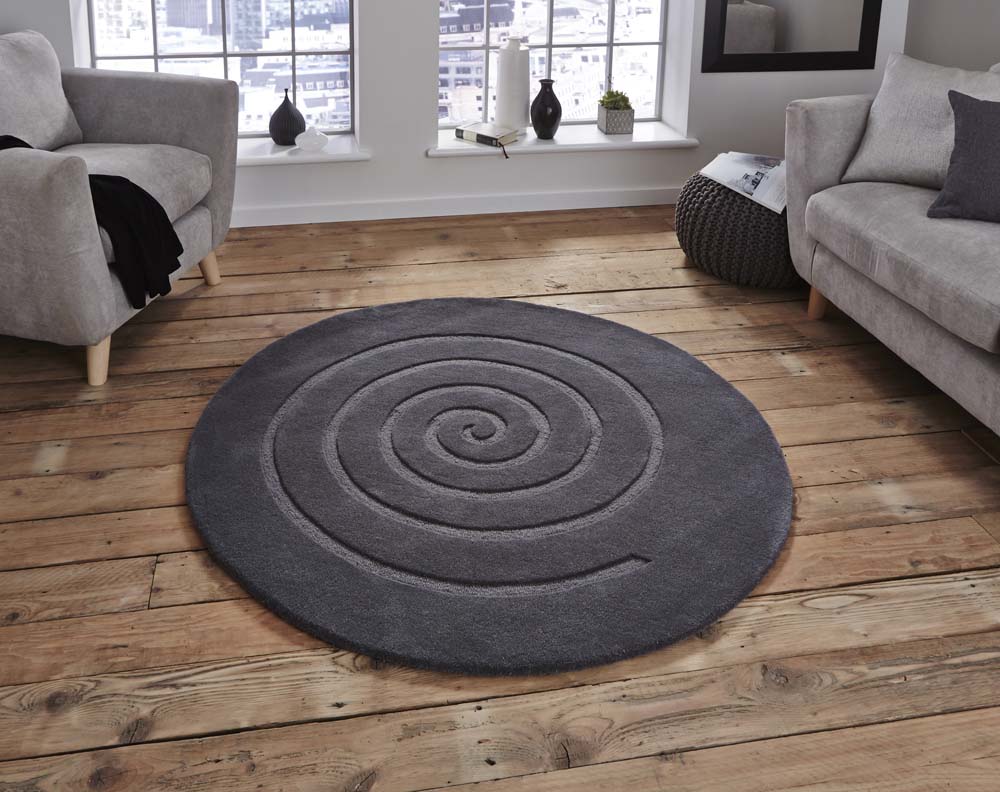 Spiral Grey Rug