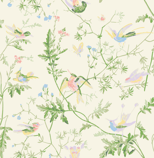 Hummingbirds Fabric F111/1002 By Cole & Son