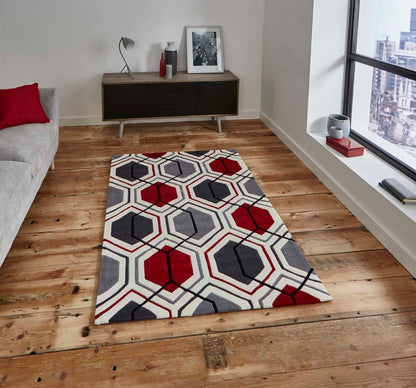 Hong Kong 7526 Cream/Red Rug