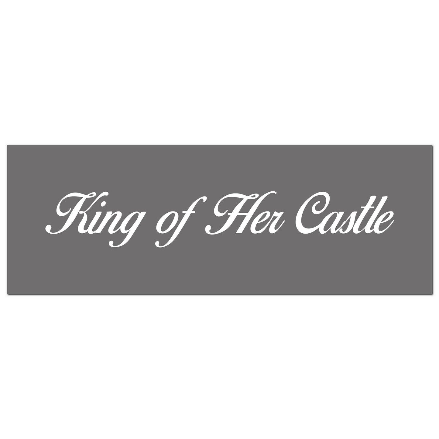 King Of Her Castle Silver Foil Plaque (21259) By Hill Interiors