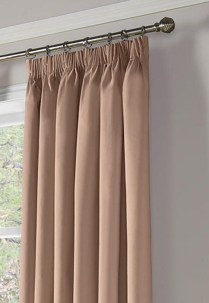 Pink Blackout Thermal Taped Curtains - Pair
