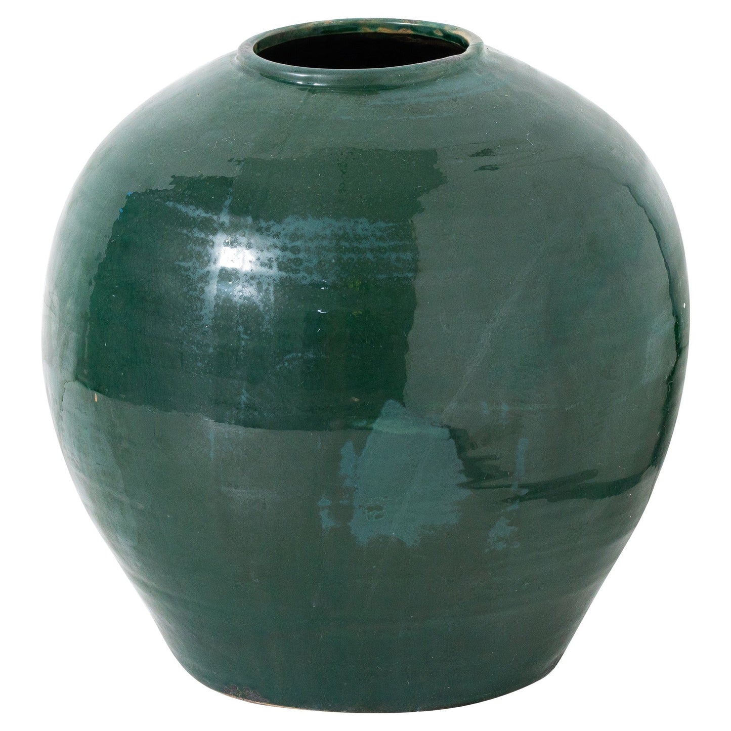 Garda Emerald Glazed Regola Vase (21778) By Hill Interiors