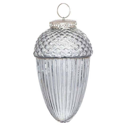 The Noel Collection Smoked Midnight Large Acorn Bauble (21974) By Hill Interiors