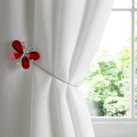 Red Butterfly Magnetic Curtain Tie Backs