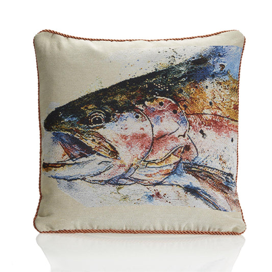 Multi Trout Tapestry Cushion Cover
