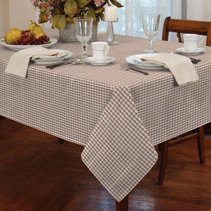 Beige Gingham Tablecloths