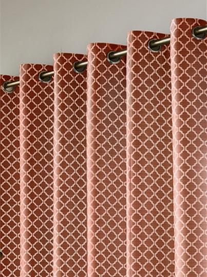 Orange Cotswold Fully Lined Eyelet Curtains Pair