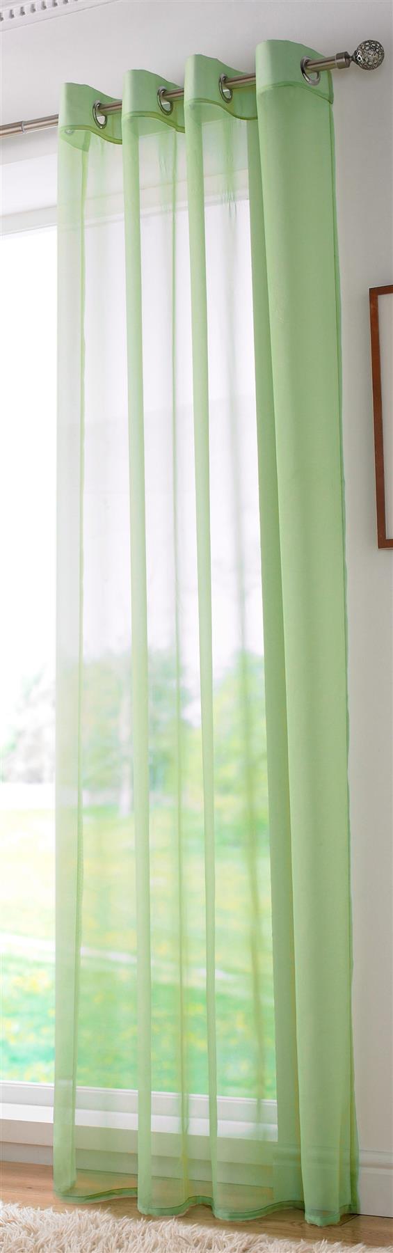 Lime Plain Voile Eyelet Panel. Including Free Tie Back