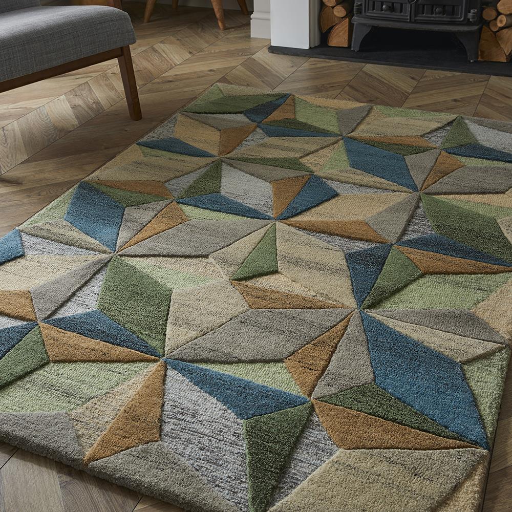 Lilianna Embossed Geo Wool Rug