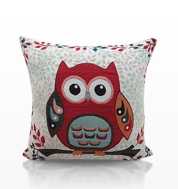 Multi Owls Tapestry Cushion Cover