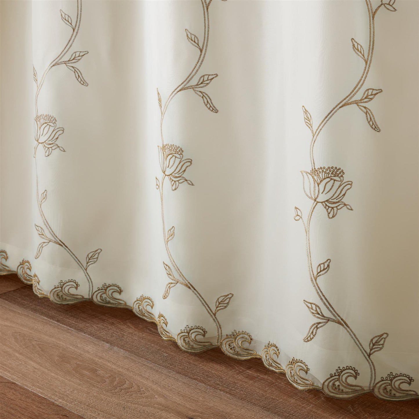 Latte Exe Fully Lined Pencil Pleat Curtains Pair.