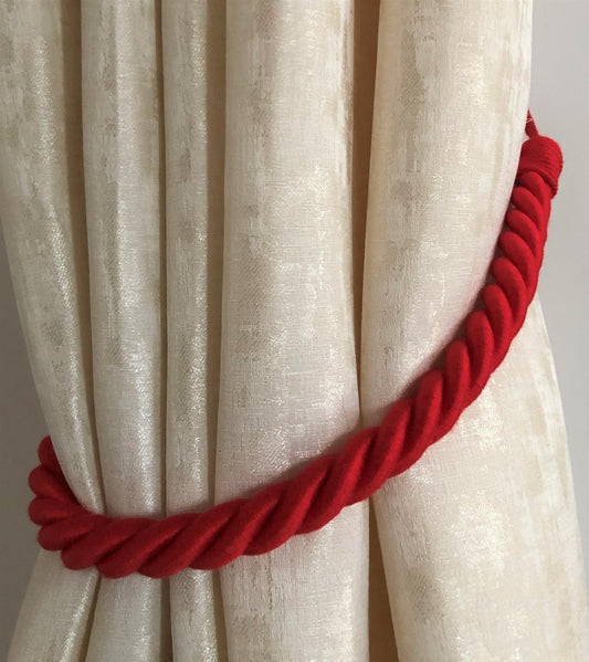 Red Single Rope Curtain Tie Backs