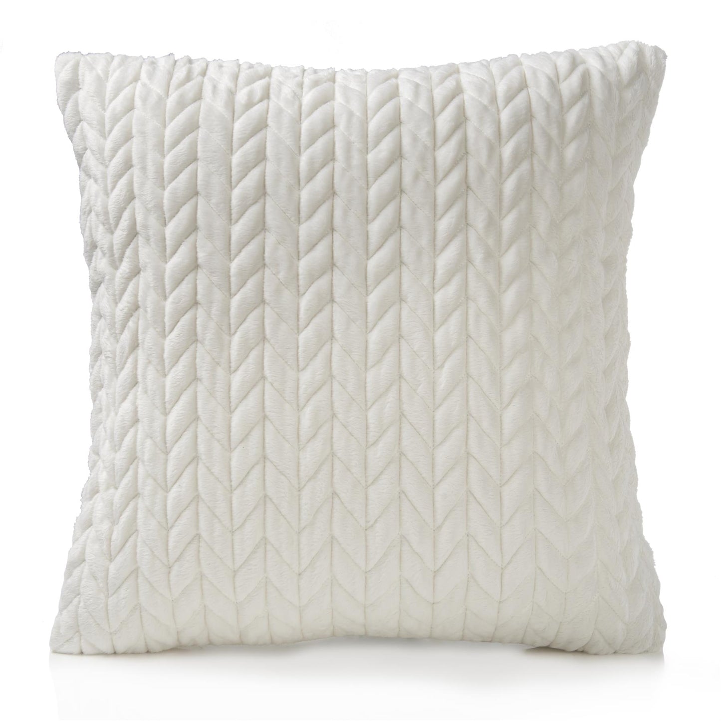 White Supersoft Knitted Velvet Cushion Covers