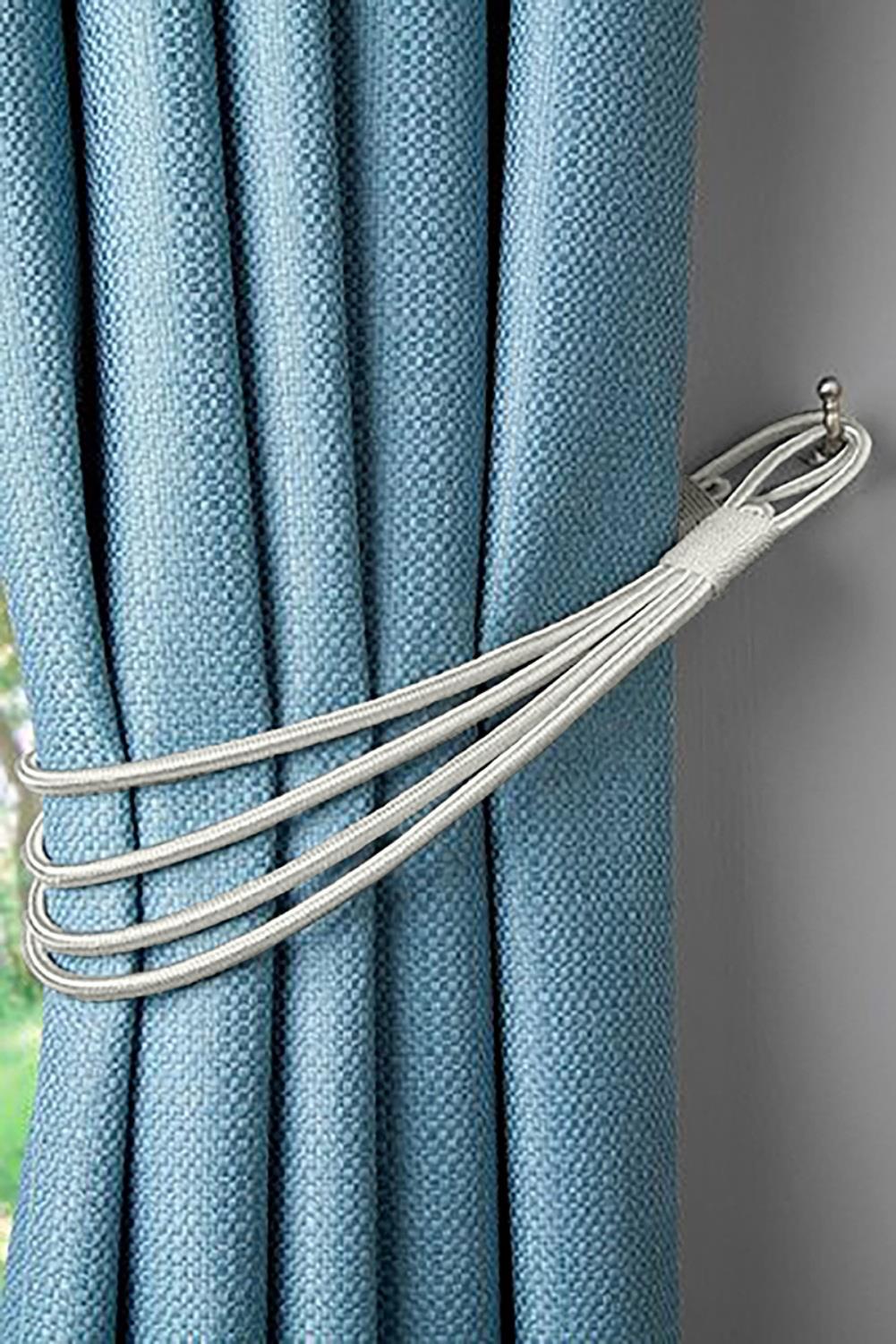 White Single Charlotte Curtain Tie Backs